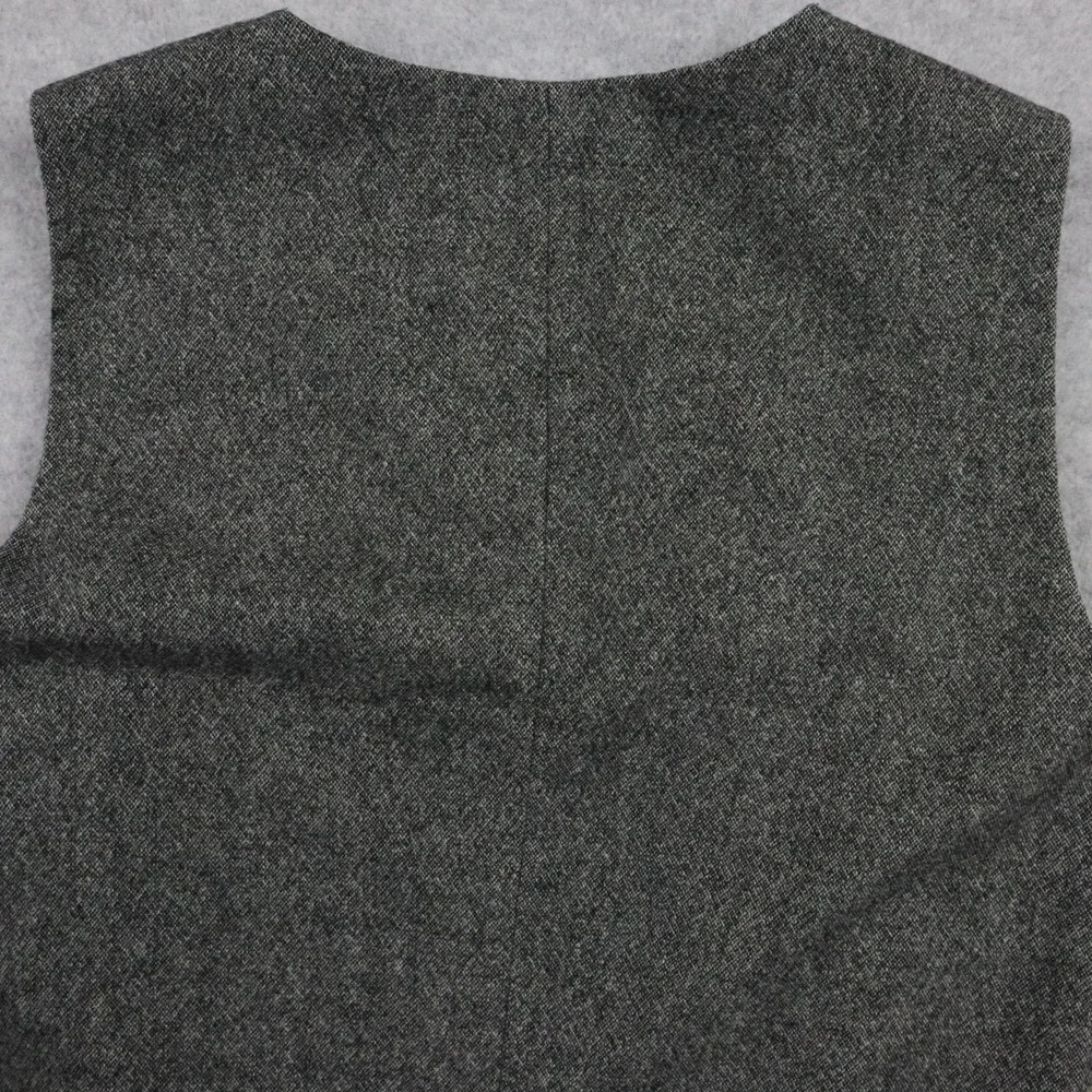 Gap Dress Womens 6 Wool Blend Shift 1/2 Button Casual Lined Dark Gray Sleeveless - Picture 9 of 9